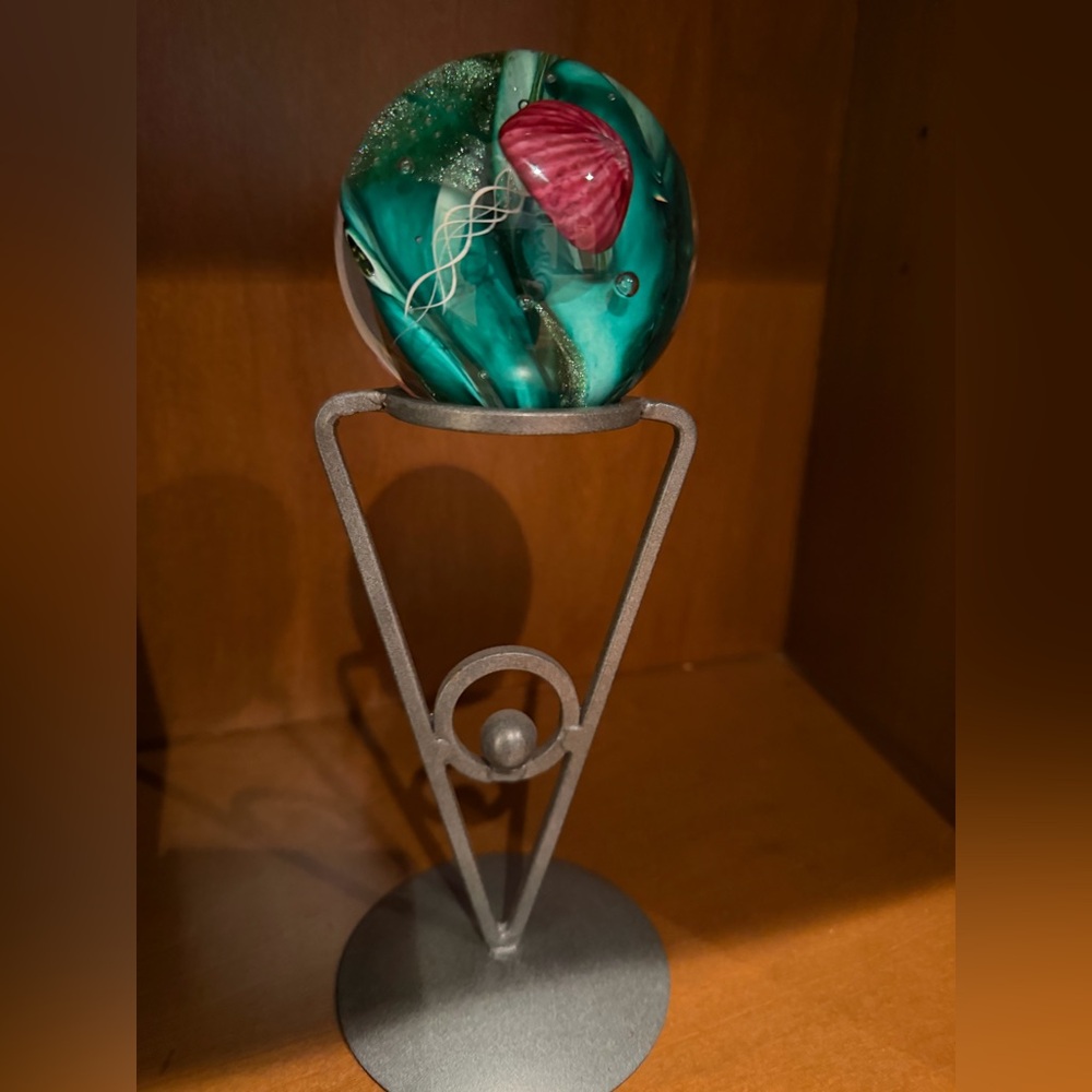 2009 Glass Eye Studio Phantom of the Sea Blown Glass Paperweight